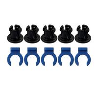 Hemobllo 3d Printer Bowden Tube Clip and Collet Set, 4mm Blue-black Plastic Coupling Fast Connector, 10pcs Hotend Extruder Accessory for 3d Printing Supplies