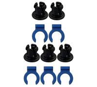 Hemobllo 3D Printer Extruder Hotend Clamp Tube Coupling with Bowden Claw and Buckle, 4mm Plastic Quick Connectors, 10pcs Set for Ender Pro and Dual Extruder Printers