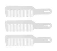 Hemobllo 3pcs Anti-static Hairdressing Combs Set with Rounded Teeth, White Plastic Arc-shaped Hair Cut Combs for Professional Hair Salons and Household Styling