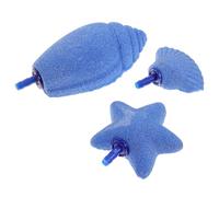 Hemobllo 3pcs Aquarium Air Stones Bubble Diffuser Set for Fish Tank Oxygen Pump Accessories Sea Star, Conch, and Shell Design for Aquatic Decoration
