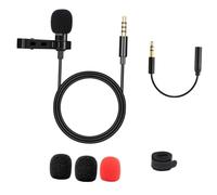 Hemobllo 3pcs Audio Plug Lapel Mic Omnidirectional Wireless Microphone Mini Lavalier for Recording Interview Webcast