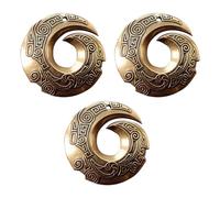 Hemobllo 3pcs Brass Key Pendants for Key Chains and Necklaces, Decorative Ring-shaped Charms with Antique Vintage Style, Lightweight and Rust-resistant Accessories for Hanging on The Wall