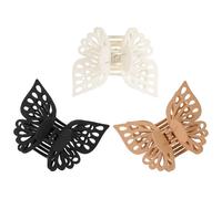 Hemobllo 3pcs Butterfly Claw Clip Hair Jaw Clamps Plastic Large Butterfly Shape Fix Hair Not Easy to Deform Women Teen Decorative Simple Accessories for Ceremonies