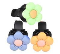 Hemobllo 3pcs Car Vent Clip Air Fresheners Flower Shape Car Aroma Diffuser Clips with Green, Orange, Purple Fragrance for Auto Interior Decoration