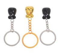 Hemobllo 3pcs Cartoon Metal Mouse Keychain Pendant Set, Creative Rat Keyring Accessory for Bags and Keys, Random Color Decorative Keychain and Random Color