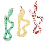 Hemobllo 3pcs Cat Snake Kitten Cat Chew Stimulate Hunting Instincts Contains Catnip Plush Material Snake Shape Playing Physical Exercise