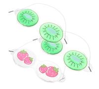 Hemobllo 3pcs Cooling Eye Masks Fruit Cucumber Series PVC Cold Gel Eye Mask for Sleep and Care Reusable Ice Cooling Patch for Random Style