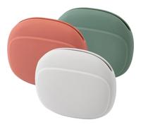 Hemobllo 3pcs Electronic Travel Organizer Cable Gadget Organizer Earphone Storage Bags Portable Silicone Earbud Case Set for Outdoor Use in Quiet Gray, Bamboo Green, and Bud Red