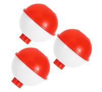 Hemobllo 3pcs Fishing Float Beads round Abs Red 1.25 Inch Fishing Line Float High Visibility Easy Attachment and Adjustment