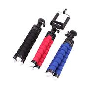 Hemobllo 3pcs Flexible Sponge Octopus Tripod for Mobile Phones Lightweight Phone Holder Complete Flexibility for Uneven for Photography and Live Streaming Black Red