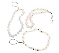 Hemobllo 3pcs Handmade Plastic Star Heart Shell Phone Charms Keychains with Elegant Design Versatile Use Mobile Phone Chain Beaded Pendant for Keys Bags