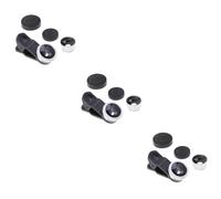 Hemobllo 3pcs High Definition Mobile Phone Macro Lens Wide Angle Fisheye Lens Kit for Installation