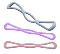 Hemobllo 3pcs High Elasticity Yoga Resistance Bands Set, Pink Blue Purple Stretching Bands for Back, Shoulder Opening and Chest Expansion, Fitness Workout Strap for Strength Training