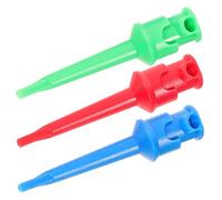 Hemobllo 3pcs Hook Clips for Multimeters with Plating Copper and Abs Material, Replacement Test Lead Grabber Probes for Electronic Component and Ics Testing, Prevents Short Circuits