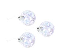 Hemobllo 3Pcs Luminous Christmas Ball Hanging Decor Elegant Tree Pendants with Festive Colors Easy to Hang Ornaments for Home Party Decoration Safe and Christmas Tree Baubles