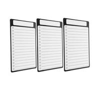 Hemobllo 3pcs Magnetic Whiteboard Sticker for Fridge Pet Writing Surface Dry Erase Board for Kitchen Grocery Lists and Messages Black and White Small Magnetic to Do Pads for Home Office