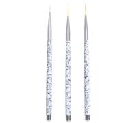 Hemobllo 3pcs Nail Art Liner Brush Set 11/15/20mm Manicure Tools Nail Drawing Pen for Marble and Fine Line Detailing