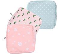 Hemobllo 3pcs Portable Sanitary Bag for Women Organizing Sanitary Napkins Cloth Material Multipurpose Menstrual Pad Pouch with Lovely and Exquisite Design for Convenient Period Storage