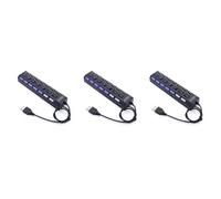 Hemobllo 3pcs Ports USB Hub for Computer Laptop Data Transfer USB Splitter Adapter for PC Long Cable