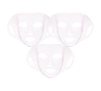 Hemobllo 3pcs Reusable Light Pink Silicone Facial Covers with Ear Hooks Stretchable Care Accessories for Skincare and Beauty Treatments