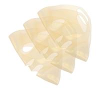 Hemobllo 3pcs Reusable Silicone with Ear Hooks Stretchable Facial Sheet for Moisturizing Skincare Gold Silicone Facial Shield for Beauty Spa