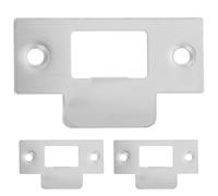Hemobllo 3pcs Stainless Steel Deadbolt Strike Plate for Doors with Easy Installation and Sturdy Design, Silver Latch Strike Plate for Door Reinforcement in Commercial and Residential Use