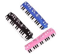 Hemobllo 3Pcs Student Pencil Holders Multi Function Pencil Pouches Large Capacity Pen Storage Bags for School Office Teachers Black Blue Pink