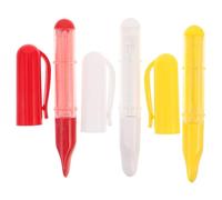 Hemobllo 3pcs Tailor Chalk Set for Fabric Sewing, Refillable Washable Marking Pencils with Lid in White, Red, Yellow, Portable Dressmaking Quilting Fabric Marker Pens