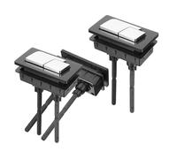 Hemobllo 3pcs Toilet Flush Button Replacement Push Button Toilet Flush Replacement Dual Universal Design Abs Rectangular Valve Part for Bathroom