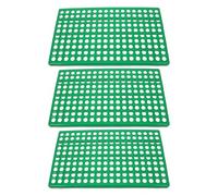 Hemobllo 3pcs Universal Rabbit Cage Floor Mat with Anti Bite round Holes | Green Plastic Platform Board, Thick Supportive Build, Reinforced Edges, Easy Waste Cleanup
