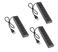Hemobllo 3pcs Usb Hub Usb Adapter Multiple Ports Connector Splitter Expansion for Laptop Power Hub Multi