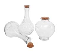 Hemobllo 3pcs Wedding Unity Sand Ceremony Glass Bottles with Cork Stoppers, Medium Heart-shaped and Slant Corked Vials Set for Wedding Keepsake, Anniversary Decor and Bridal Shower Favors