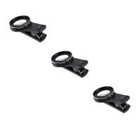 Hemobllo 3pcs Wide Angle Lens Macro Camera High Definition Clip Attachment for Smartphones Mobile Camera Lens Magnification for Mobile Photography