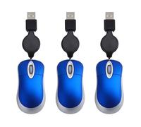 Hemobllo 3pcs working USB plug mini mouse for laptop wired wireless notebook computer mice gaming mice mini USB mute luminous optical mouse USB mouse for computer kids mouse portable child