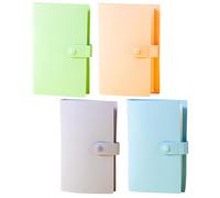 Hemobllo 4 Books Currency Collecting Album with 100 Small Banknote Protective Bags, Multi-Color Money Holder for Travel and Currency Storage, Portable Paper Money Collection Book