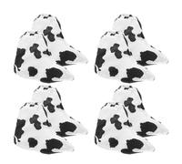 Hemobllo 4 Pairs Cow Shoe Covers for Role Play, ’s Animal Costume Accessories, Comfortable Cow Booties for Farm Party, Carnival, Stage Performance, and Festival Use