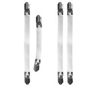 Hemobllo 4 Pcs Adjustable Ironing Board Cover Clips with Elastic Straps, 3 Long and 1 Short Clamp Set for Secure Fit, Reusable Fasteners to Keep Covers Flat and Tight on Ironing Boards