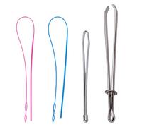 Hemobllo 4 Pcs Drawstring Threader Set Threading Apparatus Sewing Threading Tool Alloy Plastic Sturdy Hold Tightly Easy Thread Drawstring Replacement Tools