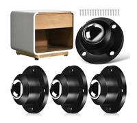Hemobllo 4 Pcs Mini Adhesive Casters Stick on Wheels for Furniture and Small Appliances, Black Self Adhesive Swivel Roller Wheels for Moving Office and Kitchen Accessories
