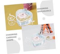 Hemobllo 4 Pcs Pumpkin Carriage Candy Box Durable Iron Wire Candy Holder Fairytale Centerpiece for Halloween Wedding Birthday Party Keepsake Decoration