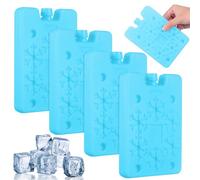 Hemobllo 4 Pcs Reusable Blue Ice Packs for Lunch Box Cooler Freezer Pack Set for Camping Picnic Outdoor Food Transport