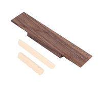Hemobllo 4-String Acoustic Ukulele Bridge and Nut Set Made from Rosewood, Universal Replacement Parts for Tenor and Soprano Ukuleles, Designed for String Instrument Maintenance