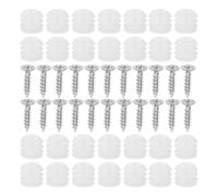 Hemobllo 400pcs Cabinet Hardware Connectors Kit with Nickel-plated 3.5x16mm Self Tapping Screws and 4x8mm Threadless Raw Plugs for Kitchen Cabinet, Drawer, and Shelf Installation