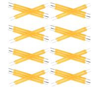 Hemobllo 40pcs 3v 38mm 120ma LED Hard Filament Lamp Replacement Repair Part | 2700k Warm Yellow Light, Low-power Operation, Retro Style, for Diyers Repairing Vintage Bulbs and Lighting Fixtures