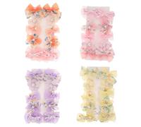 Hemobllo 40pcs Cute Hair Bow Barrettes with Soft Rounded Edges and Easy to Use Design, Mesh-size 6.50x4.50x0.80cm, for Daily Styling and Busy Mornings