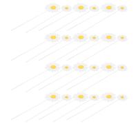 Hemobllo 40pcs Daisy Cake Toppers Daisy Flower Cake Topper White Paper Birthday Party Decorations and Boy Girl Christmas Celebration