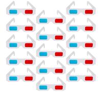 Hemobllo 40pcs Paper 3d Glasses Anaglyph Red Blue Lightweight Foldable Design Comfortable Universal Fit for Viewing 3d Movies and Games during Festivals Or Holidays