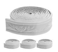 Hemobllo 4cm Wide Self-Adhesive Flexible Wall Border Trim Foam Skirting Molding Strip 4 Rolls 2. Each for Ceiling Corners Tiles Doors Peel and Stick Wall Edging
