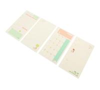 Hemobllo 4pcs A6 Loose Leaf Binder Paper Set for Daily, Weekly Monthly Planner Inserts, Professional English Writing Pad Refill, Household Study Notebook Papers with Plain Pages for Office