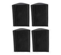 Hemobllo 4pcs Black Sponge Acoustic Panels for Wall Corner Soundproofing with Easy Installation, Low Frequency Sound Absorber for Home Theater and Cinemas, Modern Aesthetic Soundproof